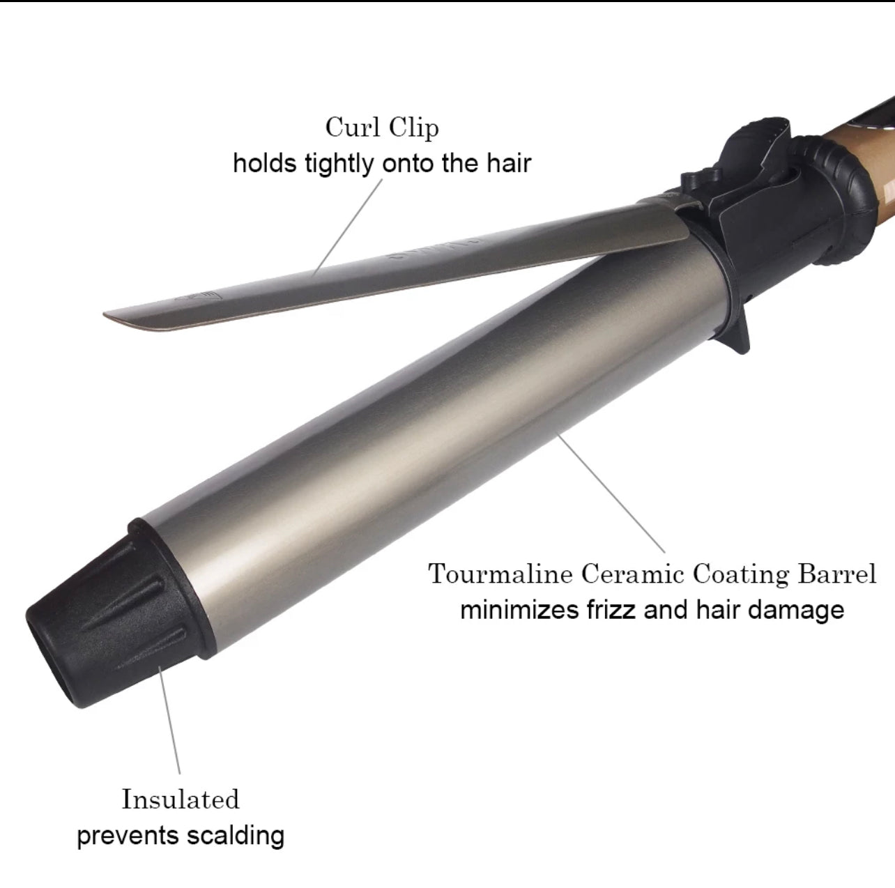 1.5”/38mm (360) Rotation Curling Iron